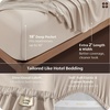 image:imageBedsure 100 Giza CEA Certified Egyptian Cotton Sheets  18 Deep Pocket King Size with 4 Corner Straps PureWoven AllSeason Breathable Comfort Softens After Wash Thick amp SturdyOlive GreenBeige