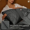 image:imageBedsure 100 Giza CEA Certified Egyptian Cotton Sheets  18 Deep Pocket King Size with 4 Corner Straps PureWoven AllSeason Breathable Comfort Softens After Wash Thick amp SturdyOlive GreenGrey