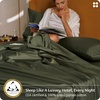 image:imageBedsure 100 Giza CEA Certified Egyptian Cotton Sheets  18 Deep Pocket King Size with 4 Corner Straps PureWoven AllSeason Breathable Comfort Softens After Wash Thick amp SturdyOlive GreenOlive Green