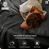 image:imageBedsure 100 Giza CEA Certified Egyptian Cotton Sheets  18 Deep Pocket King Size with 4 Corner Straps PureWoven AllSeason Breathable Comfort Softens After Wash Thick amp SturdyOlive GreenGrey