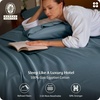 image:imageBedsure 100 Giza CEA Certified Egyptian Cotton Sheets  18 Deep Pocket King Size with 4 Corner StrapsPureWoven AllSeason Breathable Comfort Softens After Wash Thick amp Sturdy Dusty Blue