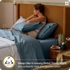 image:imageBedsure 100 Giza CEA Certified Egyptian Cotton Sheets  18 Deep Pocket King Size with 4 Corner StrapsPureWoven AllSeason Breathable Comfort Softens After Wash Thick amp Sturdy Dusty Blue
