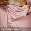 image:imageBedsure 100 Organically Grown Bamboo Viscose California King Sheet Sets  Cooling Bedsheet for Hot Sleepers  Luxury Silky Soft PureWoven  18 Deep Pocket with Corner Straps  OekoTex Light Brown08  Pink