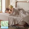 image:imageBedsure 100 Organically Grown Bamboo Viscose California King Sheet Sets  Cooling Bedsheet for Hot Sleepers  Luxury Silky Soft PureWoven  18 Deep Pocket with Corner Straps  OekoTex Light Brown03  Light Brown