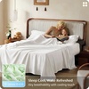 image:imageBedsure 100 Organically Grown Bamboo Viscose California King Sheet Sets  Cooling Bedsheet for Hot Sleepers  Luxury Silky Soft PureWoven  18 Deep Pocket with Corner Straps  OekoTex Light Brown01  White