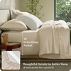 image:imageBedsure 100 Organically Grown Bamboo Viscose California King Sheet Sets  Cooling Bedsheet for Hot Sleepers  Luxury Silky Soft PureWoven  18 Deep Pocket with Corner Straps  OekoTex Light Brown02  Beige