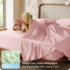 image:imageBedsure 100 Organically Grown Bamboo Viscose California King Sheet Sets  Cooling Bedsheet for Hot Sleepers  Luxury Silky Soft PureWoven  18 Deep Pocket with Corner Straps  OekoTex Light Brown08  Pink