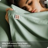 image:imageBedsure 100 Organically Grown Bamboo Viscose California King Sheet Sets  Cooling Bedsheet for Hot Sleepers  Luxury Silky Soft PureWoven  18 Deep Pocket with Corner Straps  OekoTex Light Brown07  Sage Green