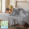 image:imageBedsure 100 Organically Grown Bamboo Viscose California King Sheet Sets  Cooling Bedsheet for Hot Sleepers  Luxury Silky Soft PureWoven  18 Deep Pocket with Corner Straps  OekoTex Light Brown06  Grey