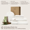 image:imageBedsure 100 Organically Grown Bamboo Viscose California King Sheet Sets  Cooling Bedsheet for Hot Sleepers  Luxury Silky Soft PureWoven  18 Deep Pocket with Corner Straps  OekoTex Light Brown01  White