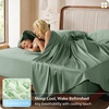 image:imageBedsure 100 Organically Grown Bamboo Viscose California King Sheet Sets  Cooling Bedsheet for Hot Sleepers  Luxury Silky Soft PureWoven  18 Deep Pocket with Corner Straps  OekoTex Light Brown07  Sage Green
