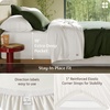 image:imageBedsure 100 Organically Grown Bamboo Viscose California King Sheet Sets  Cooling Bedsheet for Hot Sleepers  Luxury Silky Soft PureWoven  18 Deep Pocket with Corner Straps  OekoTex Light Brown01  White