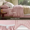 image:imageBedsure 100 Organically Grown Bamboo Viscose California King Sheet Sets  Cooling Bedsheet for Hot Sleepers  Luxury Silky Soft PureWoven  18 Deep Pocket with Corner Straps  OekoTex Light Brown08  Pink