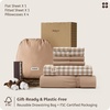 image:imageBedsure 100 Washed Cotton Percale Sheets King Size  Linen Like Textured 6Piece Bedsheet Set with 18 Deep Pocket Breathable amp PureWoven Soft Comfy Linen Beige King06  Gingham Brown