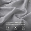 image:imageBedsure 100 Washed Cotton Percale Sheets King Size  Linen Like Textured 6Piece Bedsheet Set with 18 Deep Pocket Breathable amp PureWoven Soft Comfy Linen Beige King03  Grey