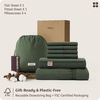 image:imageBedsure 100 Washed Cotton Percale Sheets King Size  Linen Like Textured 6Piece Bedsheet Set with 18 Deep Pocket Breathable amp PureWoven Soft Comfy Linen Beige King04  Olive Green