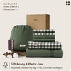 image:imageBedsure 100 Washed Cotton Percale Sheets King Size  Linen Like Textured 6Piece Bedsheet Set with 18 Deep Pocket Breathable amp PureWoven Soft Comfy Linen Beige King05  Gingham Olive Green