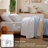 image:imageBedsure 100 Washed Cotton Percale Sheets King Size  Linen Like Textured 6Piece Bedsheet Set with 18 Deep Pocket Breathable amp PureWoven Soft Comfy Linen Beige King02  Pure White