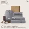 image:imageBedsure 100 Washed Cotton Percale Sheets King Size  Linen Like Textured 6Piece Bedsheet Set with 18 Deep Pocket Breathable amp PureWoven Soft Comfy Linen Beige King03  Grey