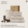 image:imageBedsure 100 Washed Cotton Percale Sheets King Size  Linen Like Textured 6Piece Bedsheet Set with 18 Deep Pocket Breathable amp PureWoven Soft Comfy Linen Beige King01  Linen Beige