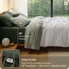 image:imageBedsure 100 Washed Cotton Percale Sheets King Size  Linen Like Textured 6Piece Bedsheet Set with 18 Deep Pocket Breathable amp PureWoven Soft Comfy Linen Beige King05  Gingham Olive Green