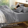 image:imageBedsure 100 Washed Cotton Percale Sheets King Size  Linen Like Textured 6Piece Bedsheet Set with 18 Deep Pocket Breathable amp PureWoven Soft Comfy Linen Beige King03  Grey