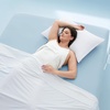 image:imageBedsure Cooling Fitted Sheet Queen Size for Hot Sleeper Queen Fitted Sheet Only with 360 Elastic Corner Straps QMax 04 Temperature Regulation Bedding for Night Sweats Up to 16 Deep Grey04  Blue