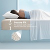 image:imageBedsure Cooling Fitted Sheet Queen Size for Hot Sleeper Queen Fitted Sheet Only with 360 Elastic Corner Straps QMax 04 Temperature Regulation Bedding for Night Sweats Up to 16 Deep Grey03  Beige