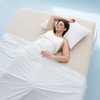image:imageBedsure Cooling Fitted Sheet Queen Size for Hot Sleeper Queen Fitted Sheet Only with 360 Elastic Corner Straps QMax 04 Temperature Regulation Bedding for Night Sweats Up to 16 Deep Grey03  Beige