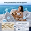 image:imageBedsure Cooling Sheets for Hot Sleepers Silver Infused Bed Sheets QMaxgt046 Luxury Soft amp Silky Smooth King Size Sheets Set Deep Pocket Up to 16 Inches 4 Pieces LinenLight Grey