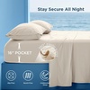 image:imageBedsure Cooling Sheets for Hot Sleepers Silver Infused Bed Sheets QMaxgt046 Luxury Soft amp Silky Smooth King Size Sheets Set Deep Pocket Up to 16 Inches 4 Pieces LinenLinen
