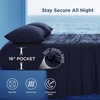image:imageBedsure Cooling Sheets for Hot Sleepers Silver Infused Bed Sheets QMaxgt046 Luxury Soft amp Silky Smooth King Size Sheets Set Deep Pocket Up to 16 Inches 4 Pieces LinenNavy