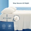 image:imageBedsure Cooling Sheets for Hot Sleepers Silver Infused Bed Sheets QMaxgt046 Luxury Soft amp Silky Smooth King Size Sheets Set Deep Pocket Up to 16 Inches 4 Pieces LinenWhite
