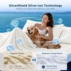 image:imageBedsure Cooling Sheets for Hot Sleepers Silver Infused Bed Sheets QMaxgt046 Luxury Soft amp Silky Smooth King Size Sheets Set Deep Pocket Up to 16 Inches 4 Pieces LinenWhite