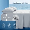 image:imageBedsure Cooling Sheets for Hot Sleepers Silver Infused Bed Sheets QMaxgt046 Luxury Soft amp Silky Smooth King Size Sheets Set Deep Pocket Up to 16 Inches 4 Pieces LinenLight Grey
