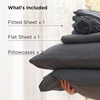 image:imageBedsure Deep Pocket Twin Sheets  4 Piece Prewashed UltraSoft Twin Sheets Set Fits Mattresses Up to 18 Inches Thick Breathable amp Secure Fit Hotel Luxury Bedding LinenGrey
