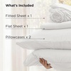 image:imageBedsure Deep Pocket Twin Sheets  4 Piece Prewashed UltraSoft Twin Sheets Set Fits Mattresses Up to 18 Inches Thick Breathable amp Secure Fit Hotel Luxury Bedding LinenWhite