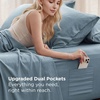 image:imageBedsure Deep Pocket Twin Sheets  4 Piece Prewashed UltraSoft Twin Sheets Set Fits Mattresses Up to 18 Inches Thick Breathable amp Secure Fit Hotel Luxury Bedding LinenDusty Blue
