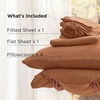 image:imageBedsure Deep Pocket Twin Sheets  4 Piece Prewashed UltraSoft Twin Sheets Set Fits Mattresses Up to 18 Inches Thick Breathable amp Secure Fit Hotel Luxury Bedding LinenOrange
