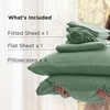 image:imageBedsure Deep Pocket Twin Sheets  4 Piece Prewashed UltraSoft Twin Sheets Set Fits Mattresses Up to 18 Inches Thick Breathable amp Secure Fit Hotel Luxury Bedding LinenSage Green