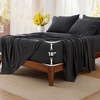 image:imageBedsure Deep Pocket Twin Sheets  4 Piece Prewashed UltraSoft Twin Sheets Set Fits Mattresses Up to 18 Inches Thick Breathable amp Secure Fit Hotel Luxury Bedding LinenBlack