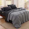 image:imageBedsure Deep Pocket Twin Sheets  4 Piece Prewashed UltraSoft Twin Sheets Set Fits Mattresses Up to 18 Inches Thick Breathable amp Secure Fit Hotel Luxury Bedding LinenBlack