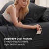 image:imageBedsure Deep Pocket Twin Sheets  4 Piece Prewashed UltraSoft Twin Sheets Set Fits Mattresses Up to 18 Inches Thick Breathable amp Secure Fit Hotel Luxury Bedding LinenBlack