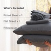 image:imageBedsure Deep Pocket Twin Sheets  4 Piece Prewashed UltraSoft Twin Sheets Set Fits Mattresses Up to 18 Inches Thick Breathable amp Secure Fit Hotel Luxury Bedding LinenGrey