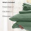 image:imageBedsure Deep Pocket Twin Sheets  4 Piece Prewashed UltraSoft Twin Sheets Set Fits Mattresses Up to 18 Inches Thick Breathable amp Secure Fit Hotel Luxury Bedding LinenSage Green