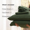 image:imageBedsure Deep Pocket Twin Sheets  4 Piece Prewashed UltraSoft Twin Sheets Set Fits Mattresses Up to 18 Inches Thick Breathable amp Secure Fit Hotel Luxury Bedding LinenOlive Green