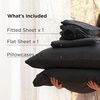 image:imageBedsure Deep Pocket Twin Sheets  4 Piece Prewashed UltraSoft Twin Sheets Set Fits Mattresses Up to 18 Inches Thick Breathable amp Secure Fit Hotel Luxury Bedding LinenBlack