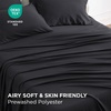 image:imageBedsure Deep Pocket Twin Sheets  4 Piece Prewashed UltraSoft Twin Sheets Set Fits Mattresses Up to 18 Inches Thick Breathable amp Secure Fit Hotel Luxury Bedding LinenBlack