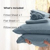 image:imageBedsure Deep Pocket Twin Sheets  4 Piece Prewashed UltraSoft Twin Sheets Set Fits Mattresses Up to 18 Inches Thick Breathable amp Secure Fit Hotel Luxury Bedding LinenDusty Blue
