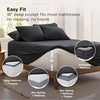 image:imageBedsure Deep Pocket Twin Sheets  4 Piece Prewashed UltraSoft Twin Sheets Set Fits Mattresses Up to 18 Inches Thick Breathable amp Secure Fit Hotel Luxury Bedding LinenBlack